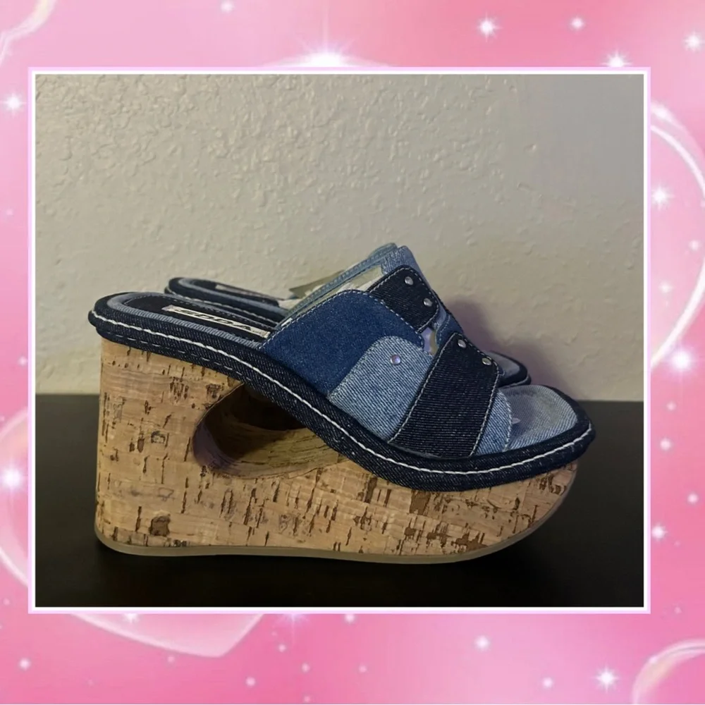Vintage 90s y2k Chunky Platform Wedges - Picture 4 of 4